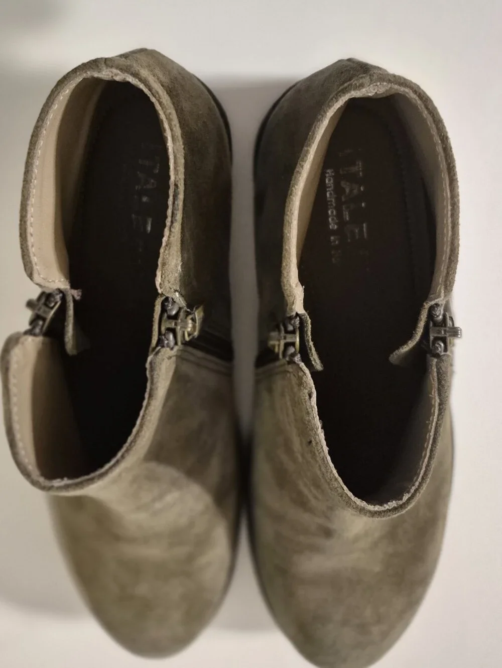 ITALEAU Foliana Waterproof Suede Ankle Boots Moss Green Size EU 40 / US 9.5